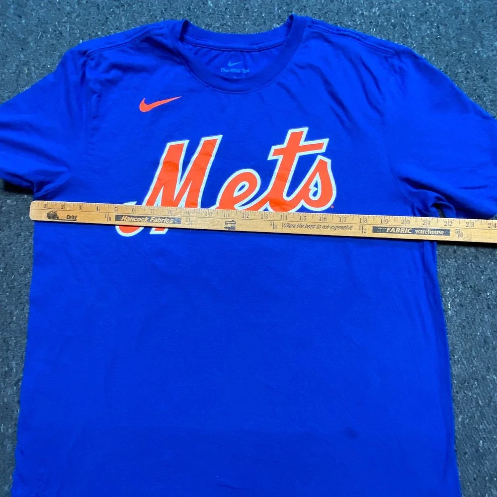 Nike New York Mets TShirt Sz L Mens Blue Sportswear Jacob deGrom 48 MLB Baseball